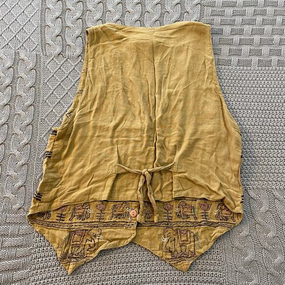 Vintage D II K by K.V.M beaded vest ~ S - Picture 9 of 11